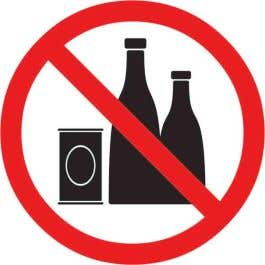 Pictogram Alcohol Not Permitted On This Mm