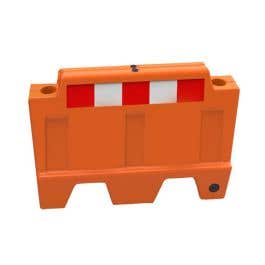 Stackable Water Filled Barrier Orange 1.1m