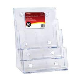 Esselte Brochure Holder Free Standing A4 3 Tier Clear